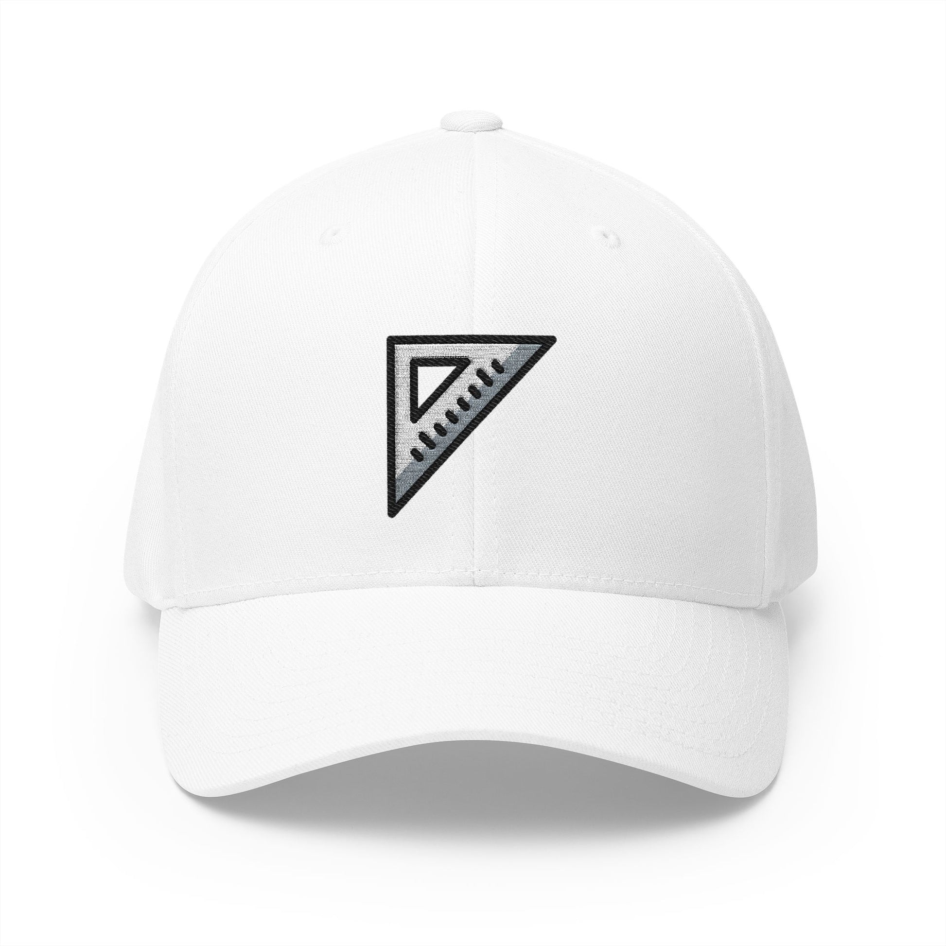 Triangular Ruler Emoji White Cap – Premium by Capmoji