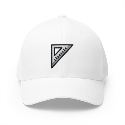 Triangular Ruler Emoji White Cap – Premium by Capmoji