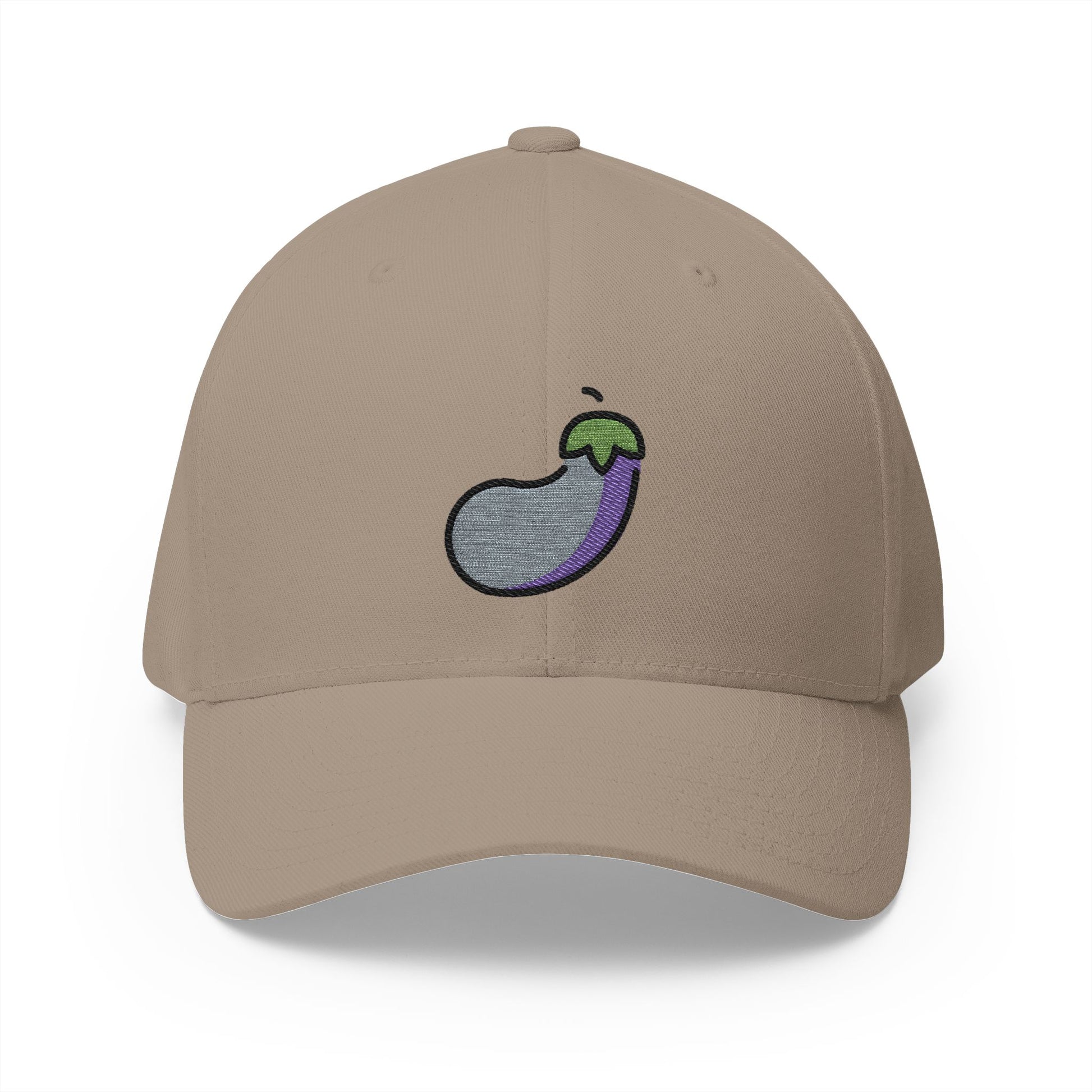 Eggplant Emoji Khaki Cap – Premium by Capmoji
