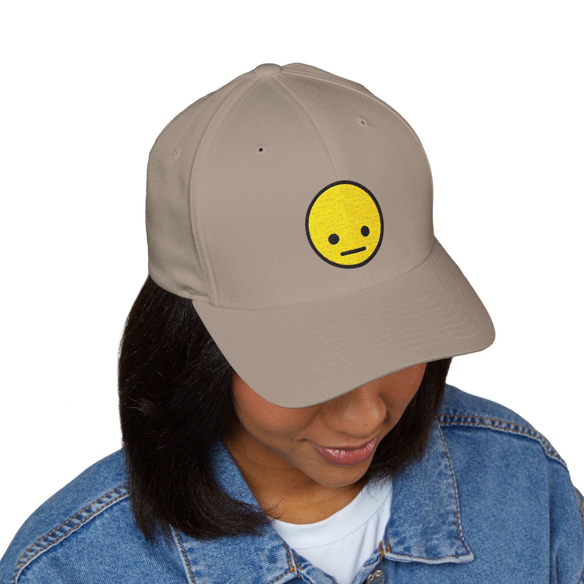 Dejected Face Emoji Cap – Premium by Capmoji