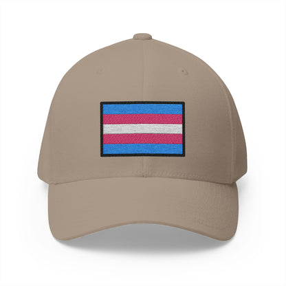 Transgender Flag Emoji Khaki Cap – Premium by Capmoji