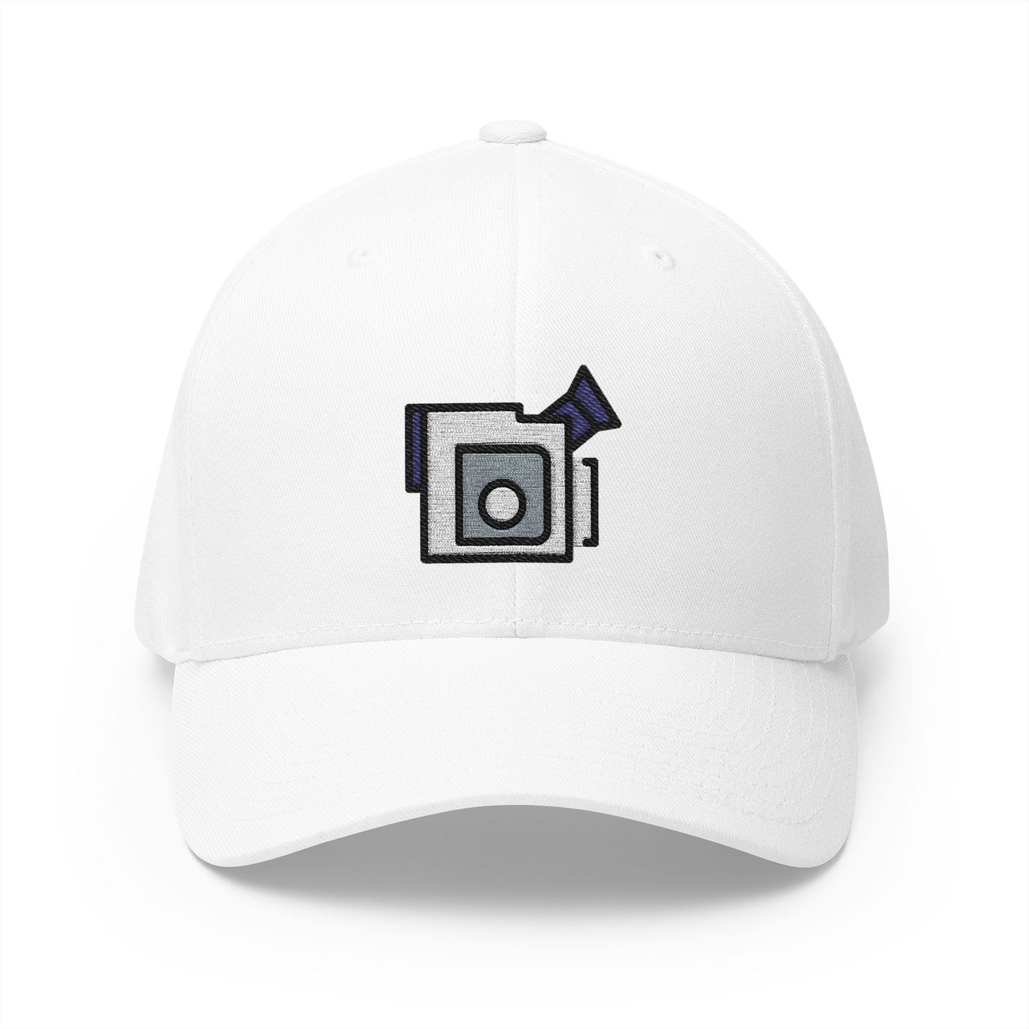 Video Camera Emoji White Cap – Premium by Capmoji