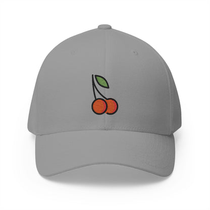 Cherries Emoji Grey Cap – Premium by Capmoji