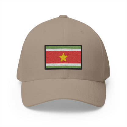 Flag: Suriname Emoji Khaki Cap – Premium by Capmoji