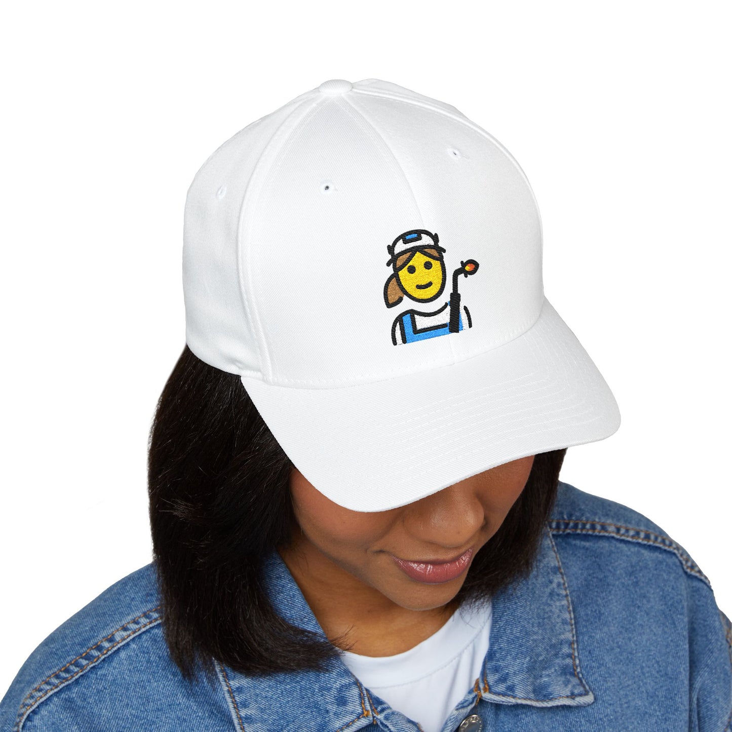 Woman Factory Worker Emoji Cap – Premium by Capmoji