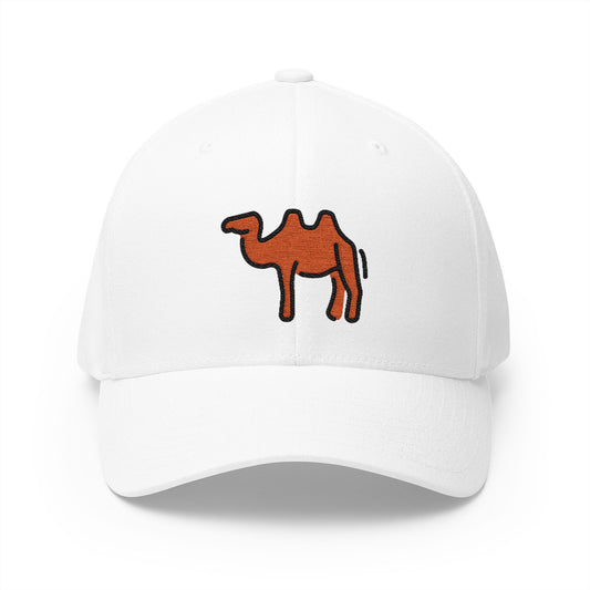 Two-Hump Camel Emoji White Cap – Premium by Capmoji