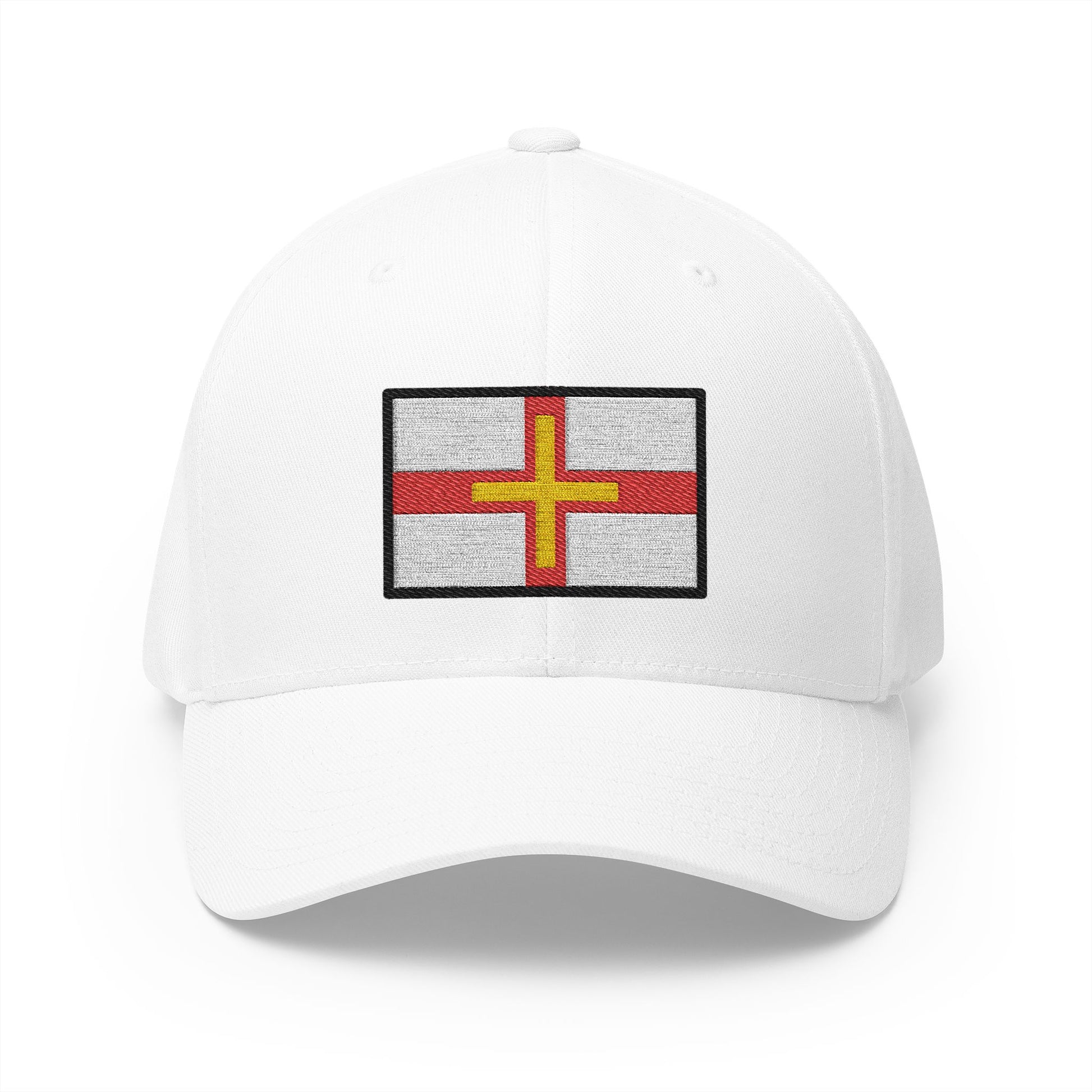 Flag: Guernsey Emoji White Cap – Premium by Capmoji