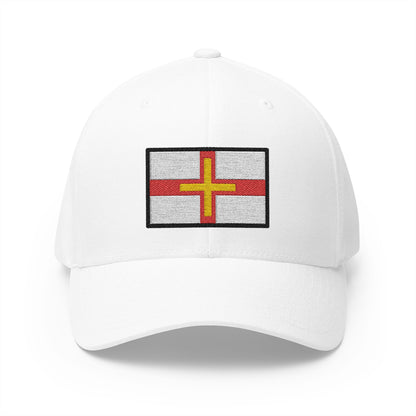 Flag: Guernsey Emoji White Cap – Premium by Capmoji