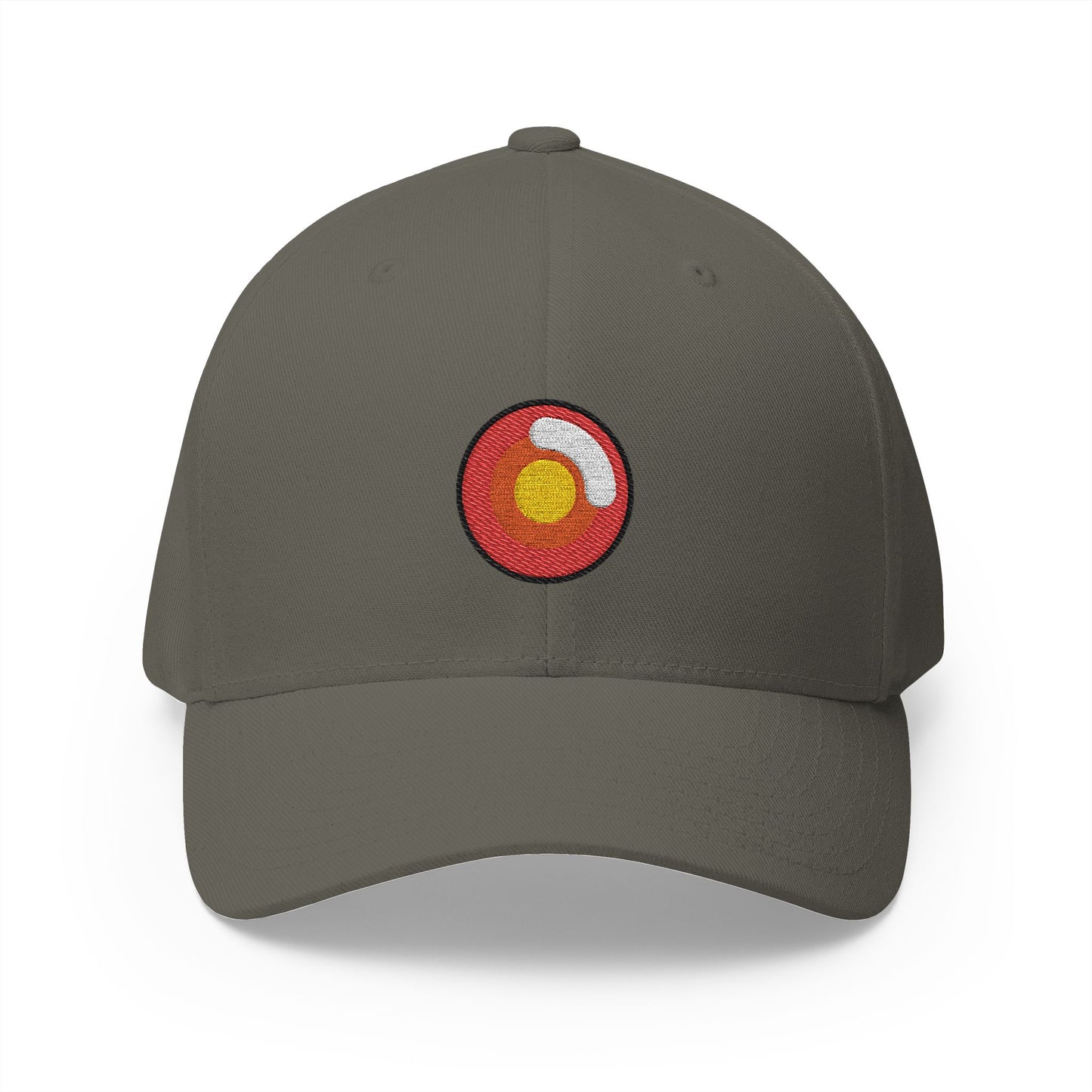 Red Eye Emoji Olive Cap – Premium by Capmoji
