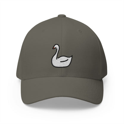 Swan Emoji Olive Cap – Premium by Capmoji