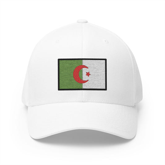 Flag: Algeria Emoji White Cap – Premium by Capmoji