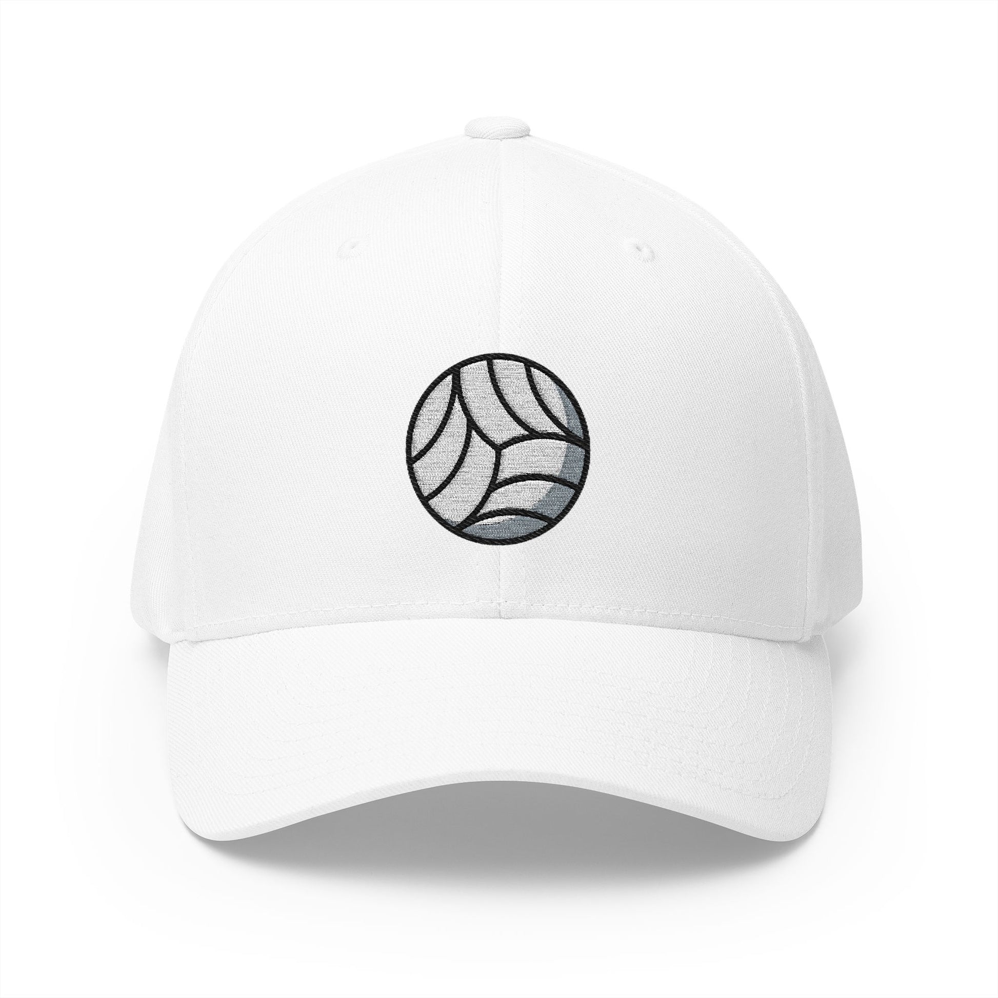 Volleyball Emoji White Cap – Premium by Capmoji