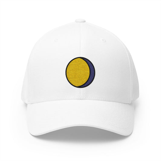 Waning Gibbous Moon Emoji White Cap – Premium by Capmoji