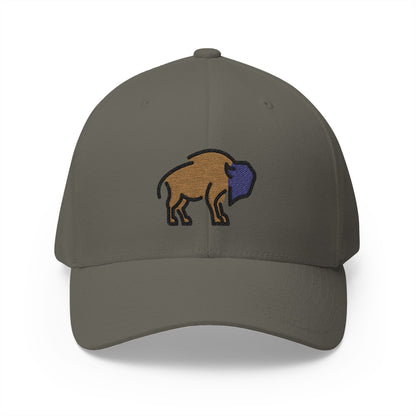 Bison Emoji Olive Cap – Premium by Capmoji