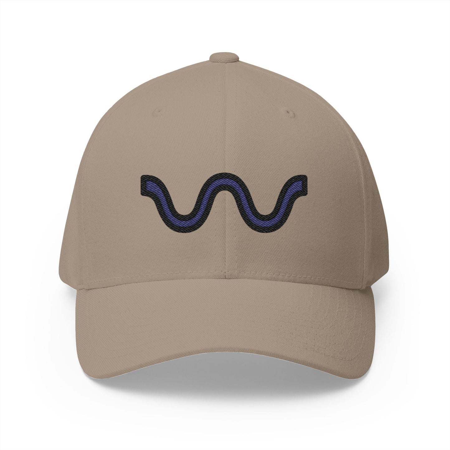 Wavy Dash Emoji Khaki Cap – Premium by Capmoji