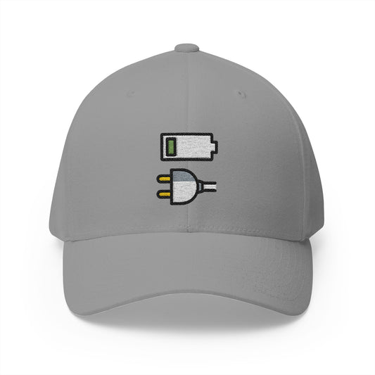 Charge Plug Emoji Grey Cap – Premium by Capmoji