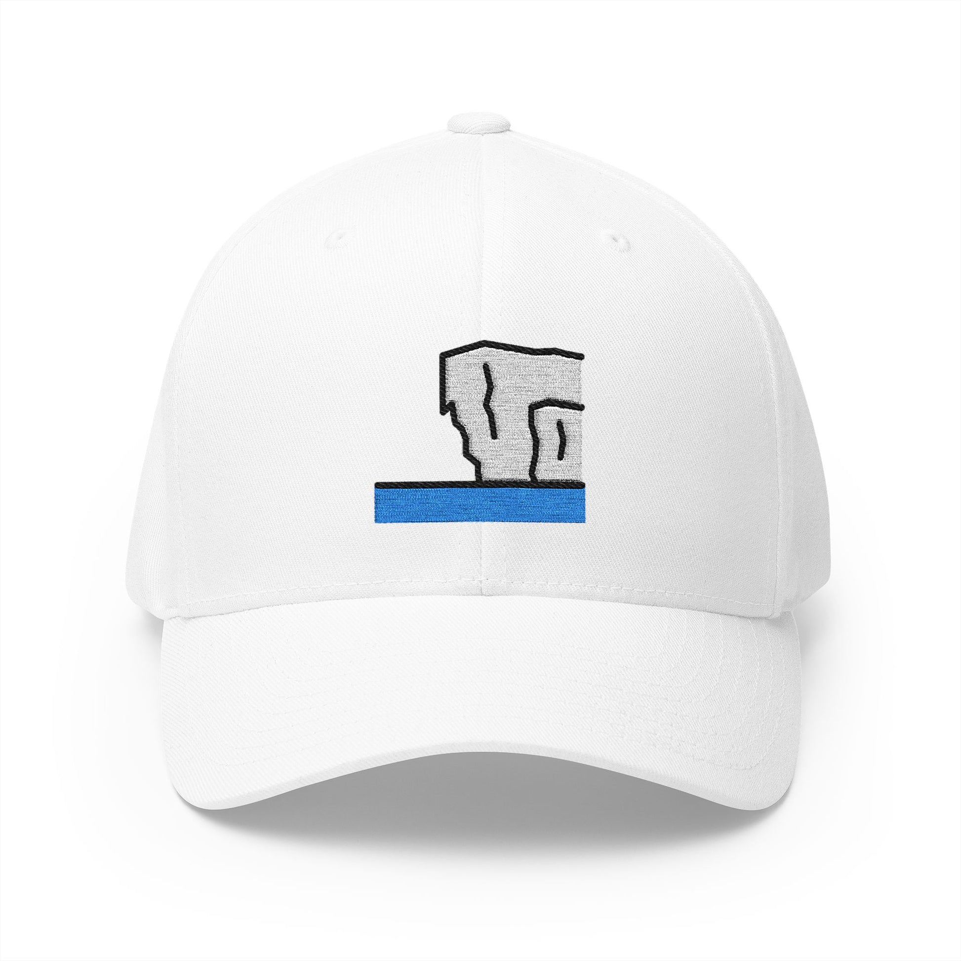 Ice Shelf Emoji White Cap – Premium by Capmoji