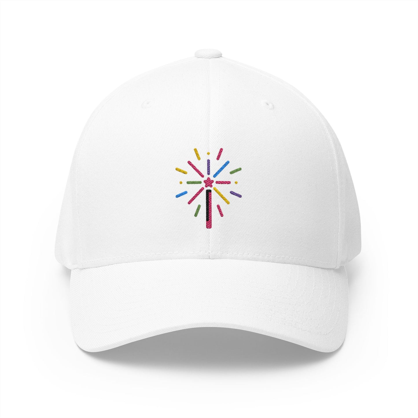 Fireworks Emoji White Cap – Premium by Capmoji