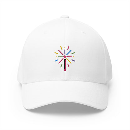 Fireworks Emoji White Cap – Premium by Capmoji