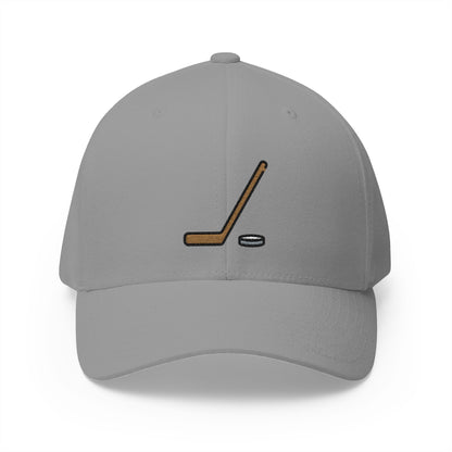 Ice Hockey Emoji Grey Cap – Premium by Capmoji
