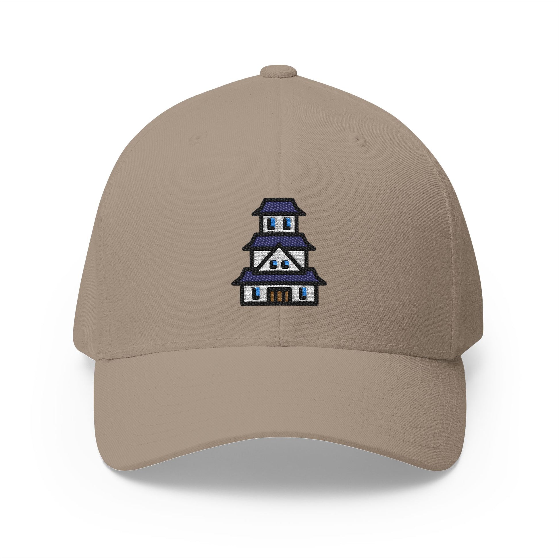 Japanese Castle Emoji Khaki Cap – Premium by Capmoji