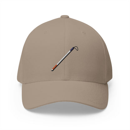 White Cane Emoji Khaki Cap – Premium by Capmoji