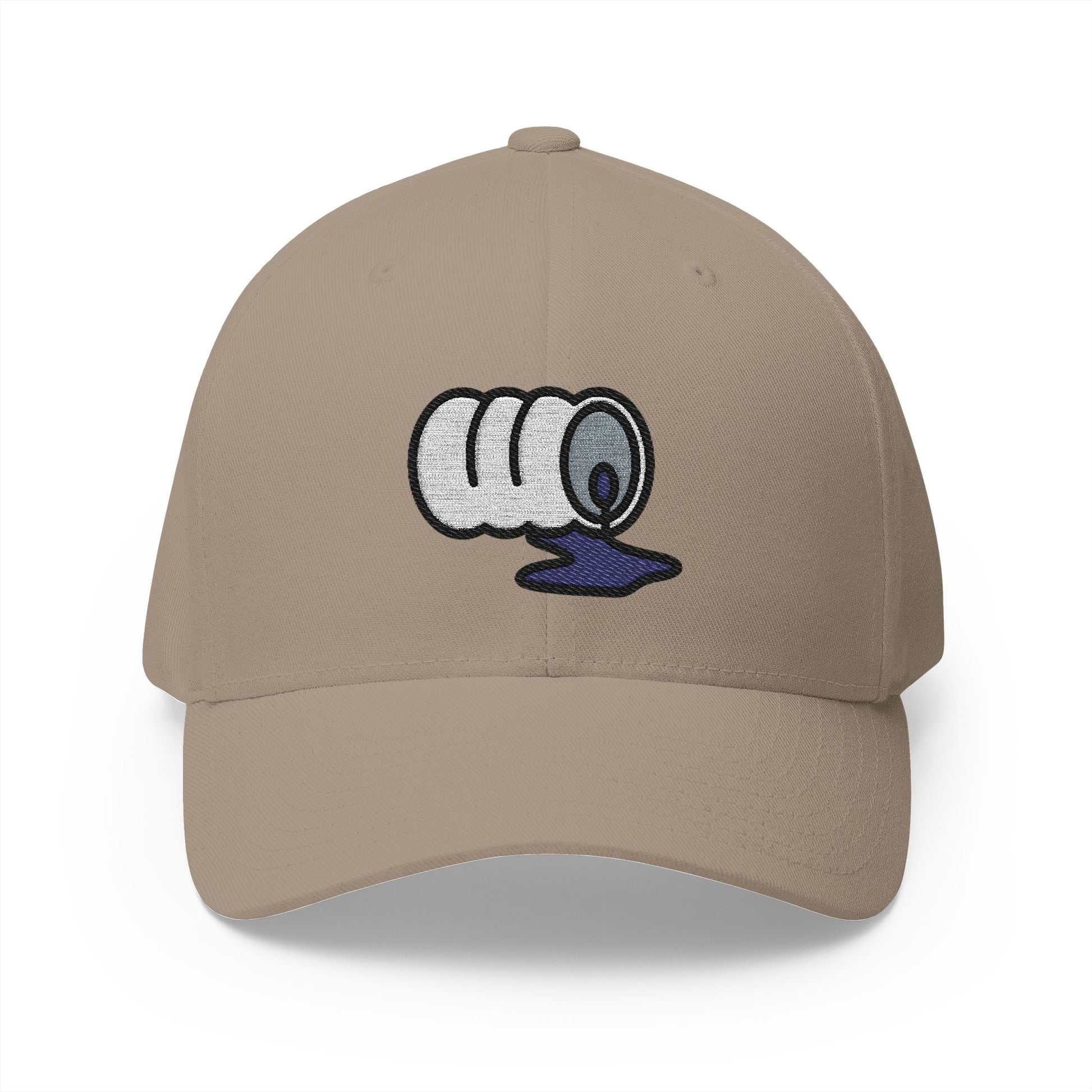 Oil Spill Emoji Khaki Cap – Premium by Capmoji