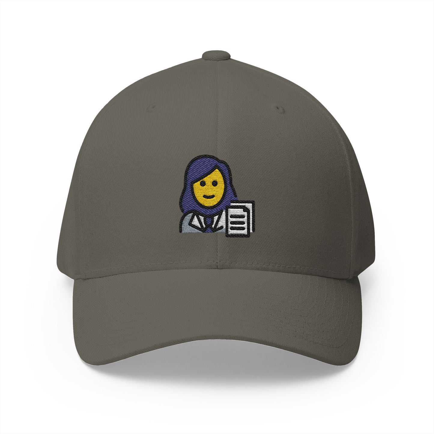 Woman Office Worker Emoji Olive Cap – Premium by Capmoji