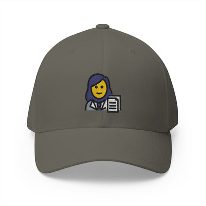 Woman Office Worker Emoji Olive Cap – Premium by Capmoji