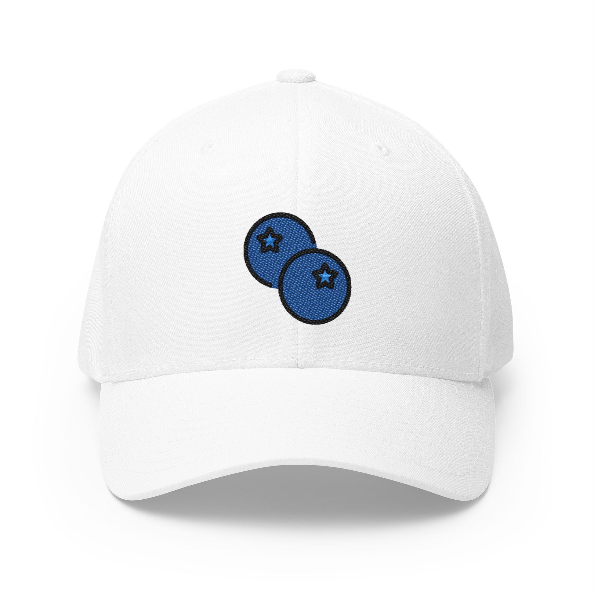 Blueberries Emoji White Cap – Premium by Capmoji