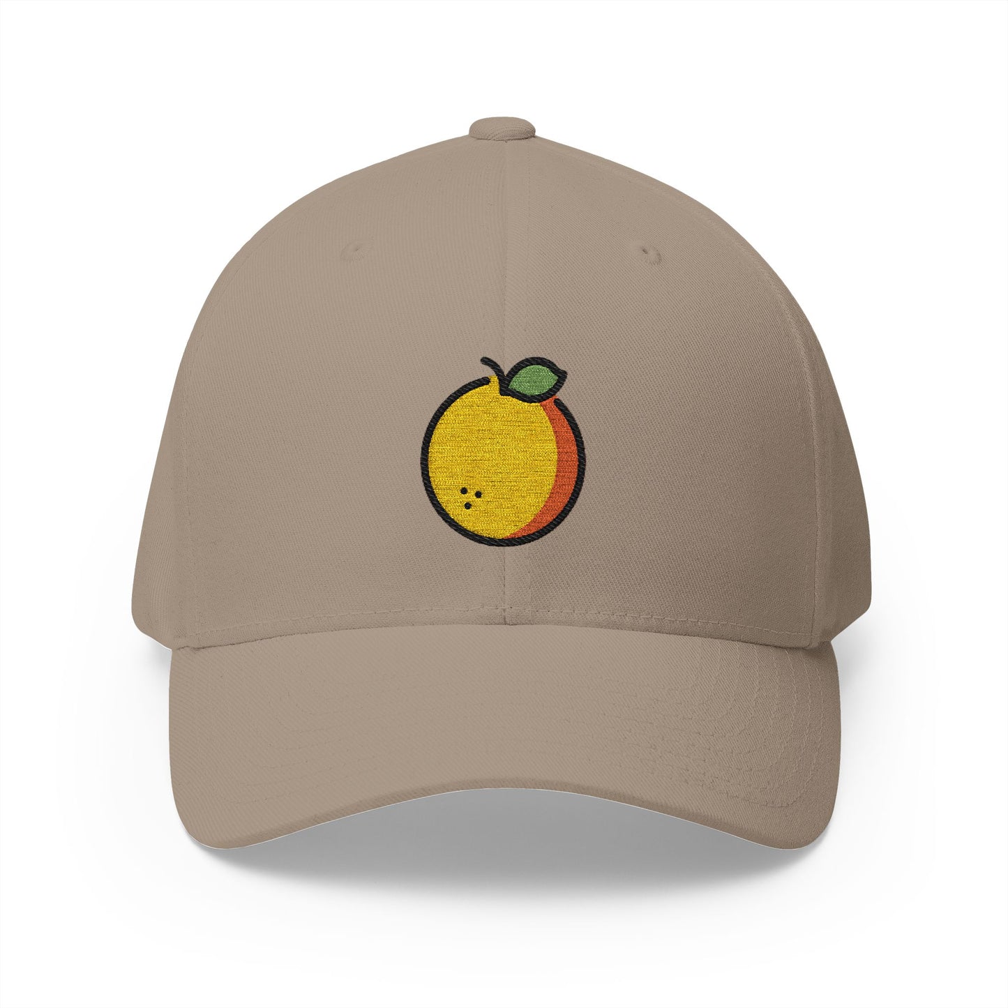 Tangerine Emoji Khaki Cap – Premium by Capmoji