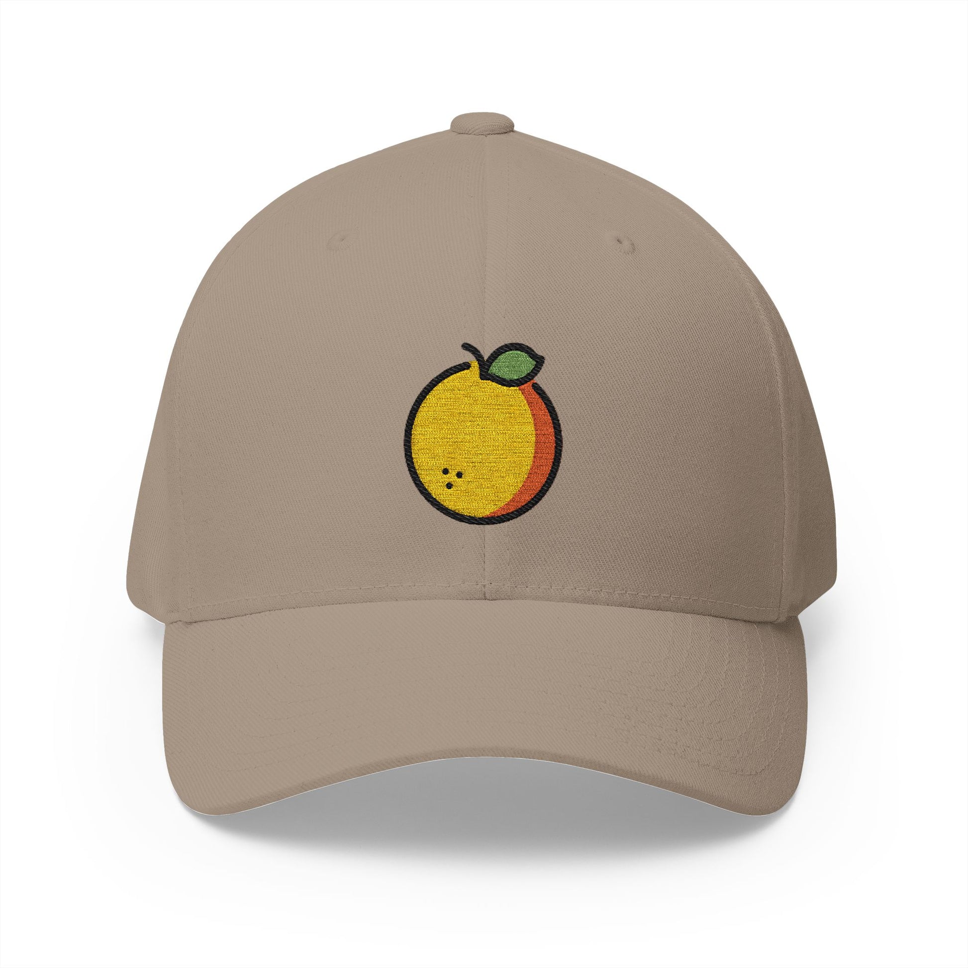 Tangerine Emoji Khaki Cap – Premium by Capmoji