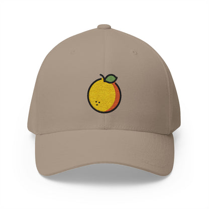 Tangerine Emoji Khaki Cap – Premium by Capmoji