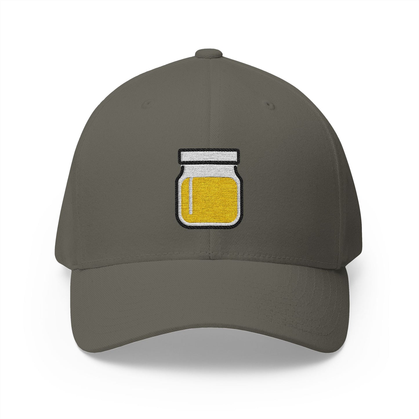 Jar With Yellow Content Emoji Olive Cap – Premium by Capmoji