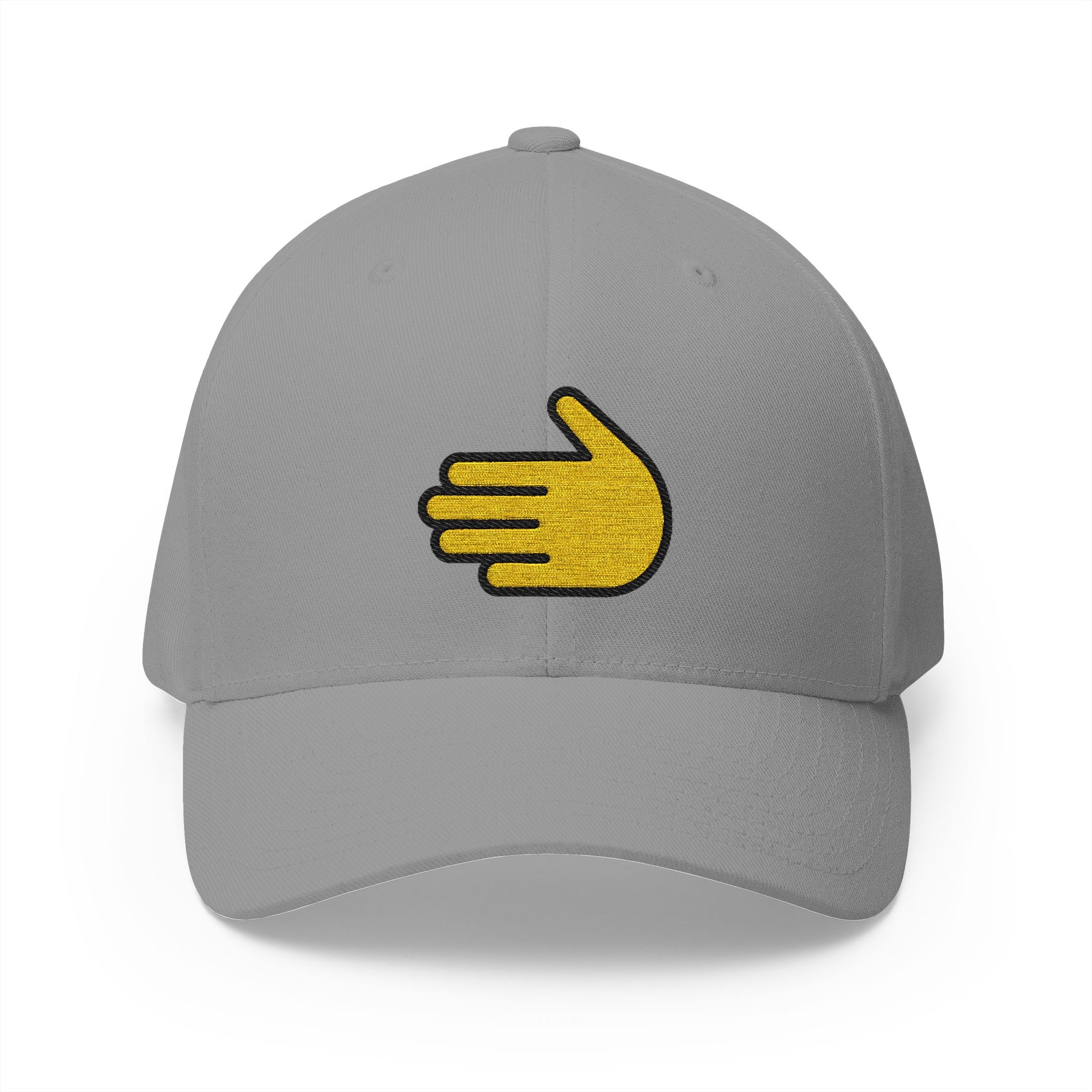 Leftwards Hand Emoji Grey Cap – Premium by Capmoji