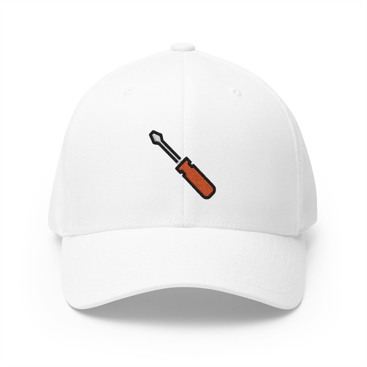 Screwdriver Emoji White Cap – Premium by Capmoji
