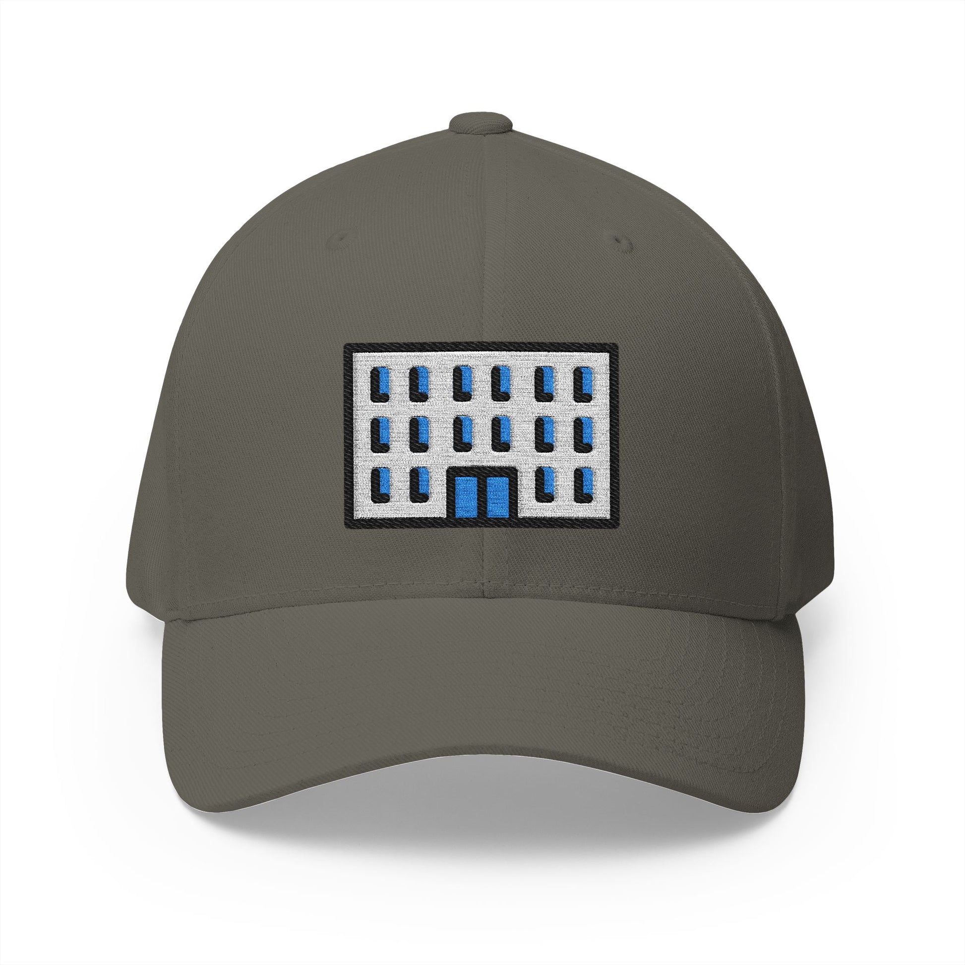 Office Building Emoji Olive Cap – Premium by Capmoji