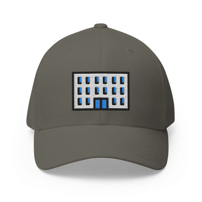 Office Building Emoji Olive Cap – Premium by Capmoji