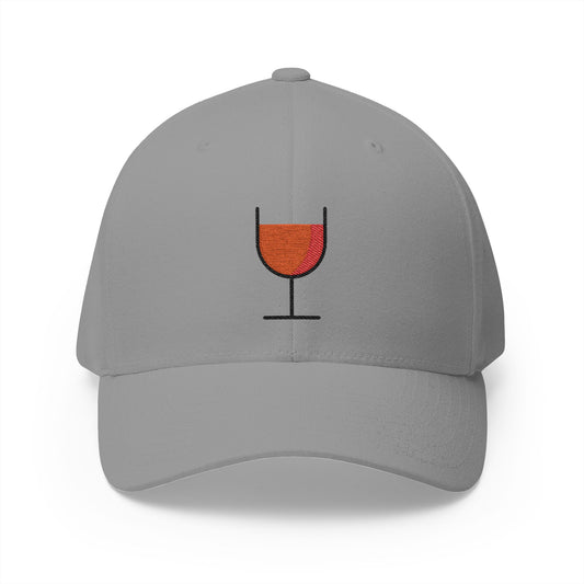 Wine Glass Emoji Grey Cap – Premium by Capmoji