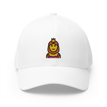 Princess Emoji White Cap – Premium by Capmoji