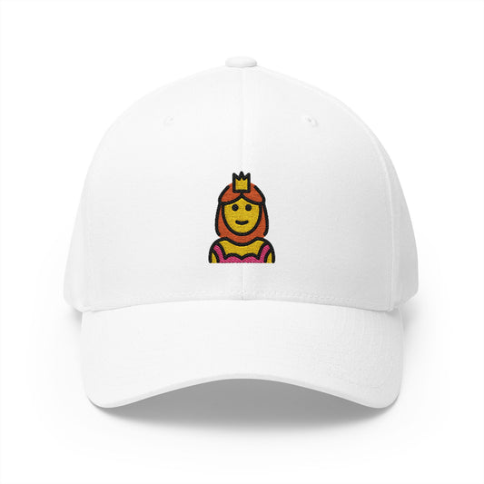 Princess Emoji White Cap – Premium by Capmoji