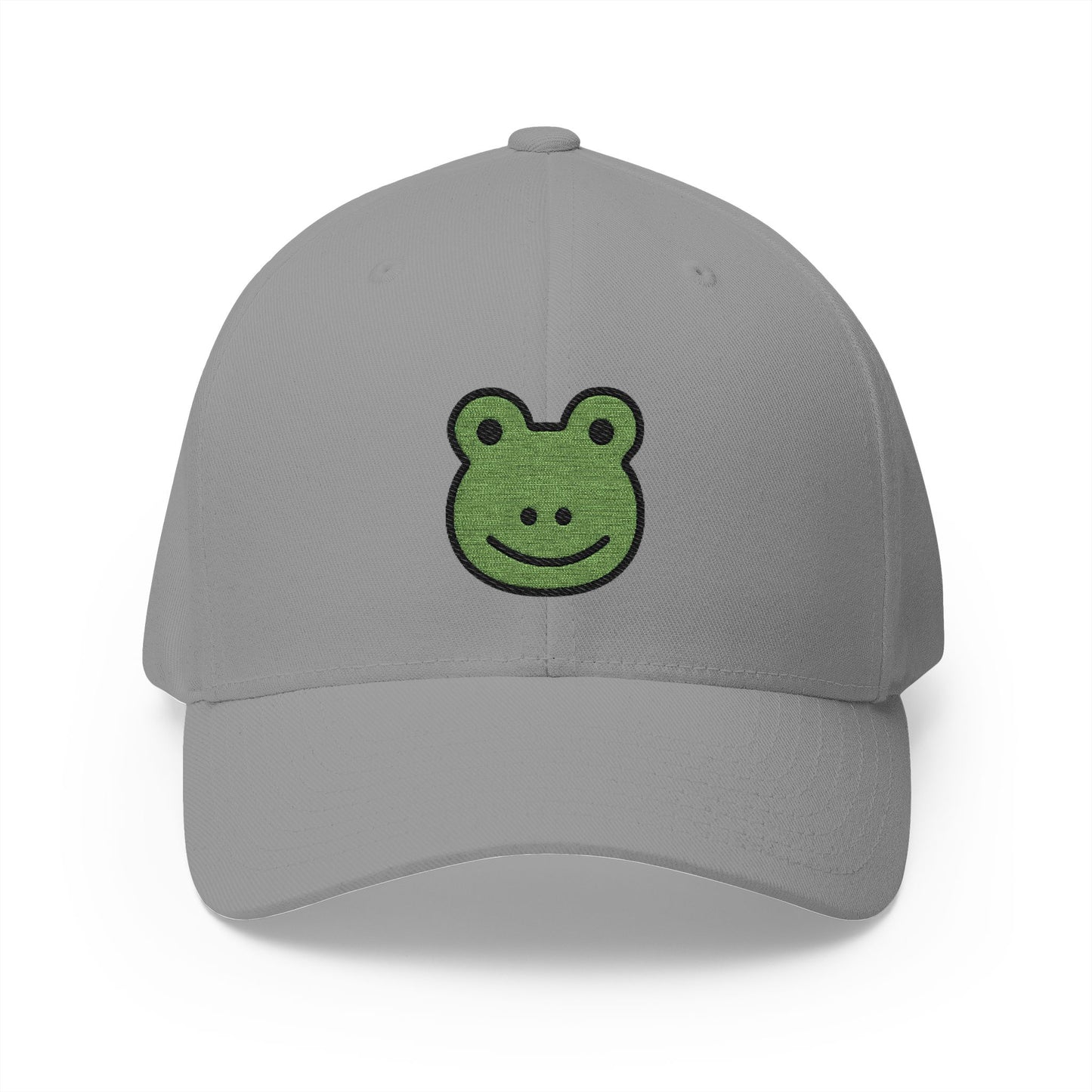 Frog Emoji Grey Cap – Premium by Capmoji