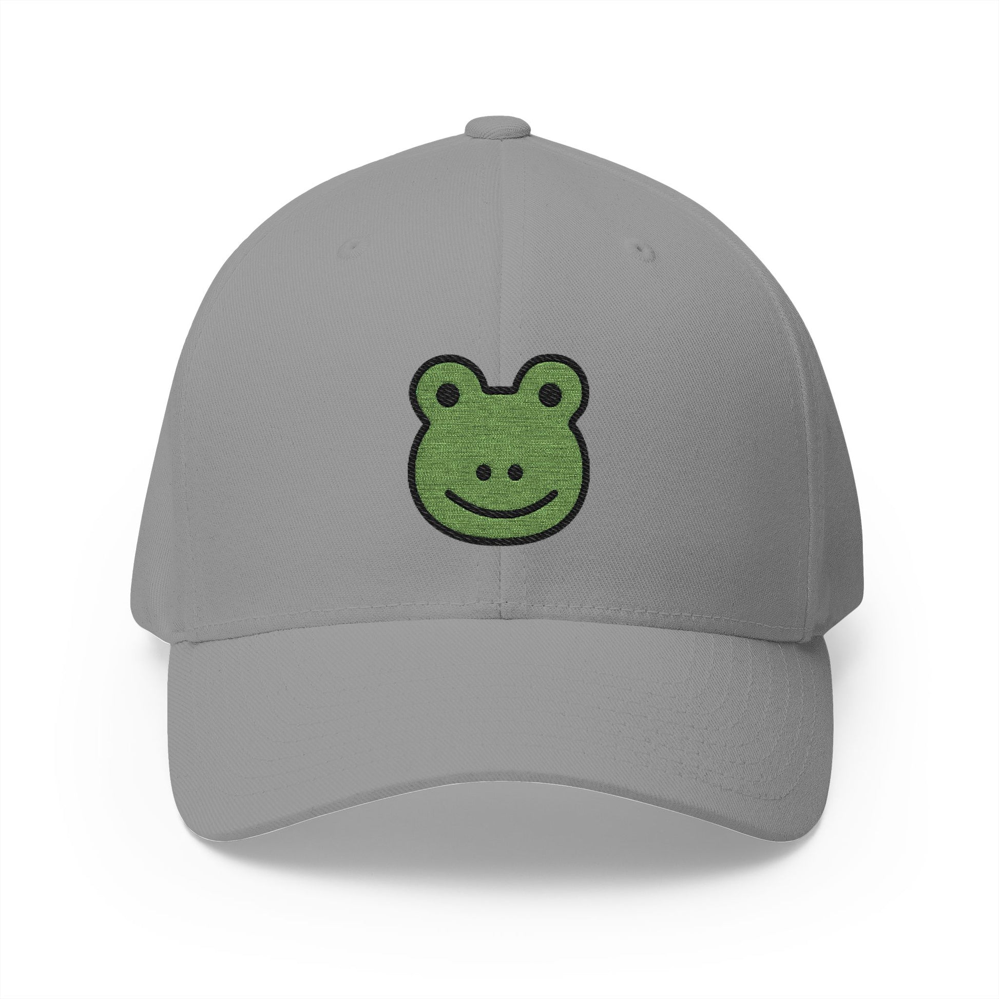 Frog Emoji Grey Cap – Premium by Capmoji