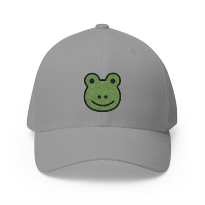 Frog Emoji Grey Cap – Premium by Capmoji