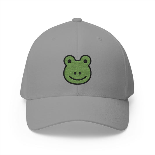 Frog Emoji Grey Cap – Premium by Capmoji