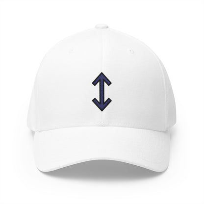 Up-Down Arrow Emoji White Cap – Premium by Capmoji