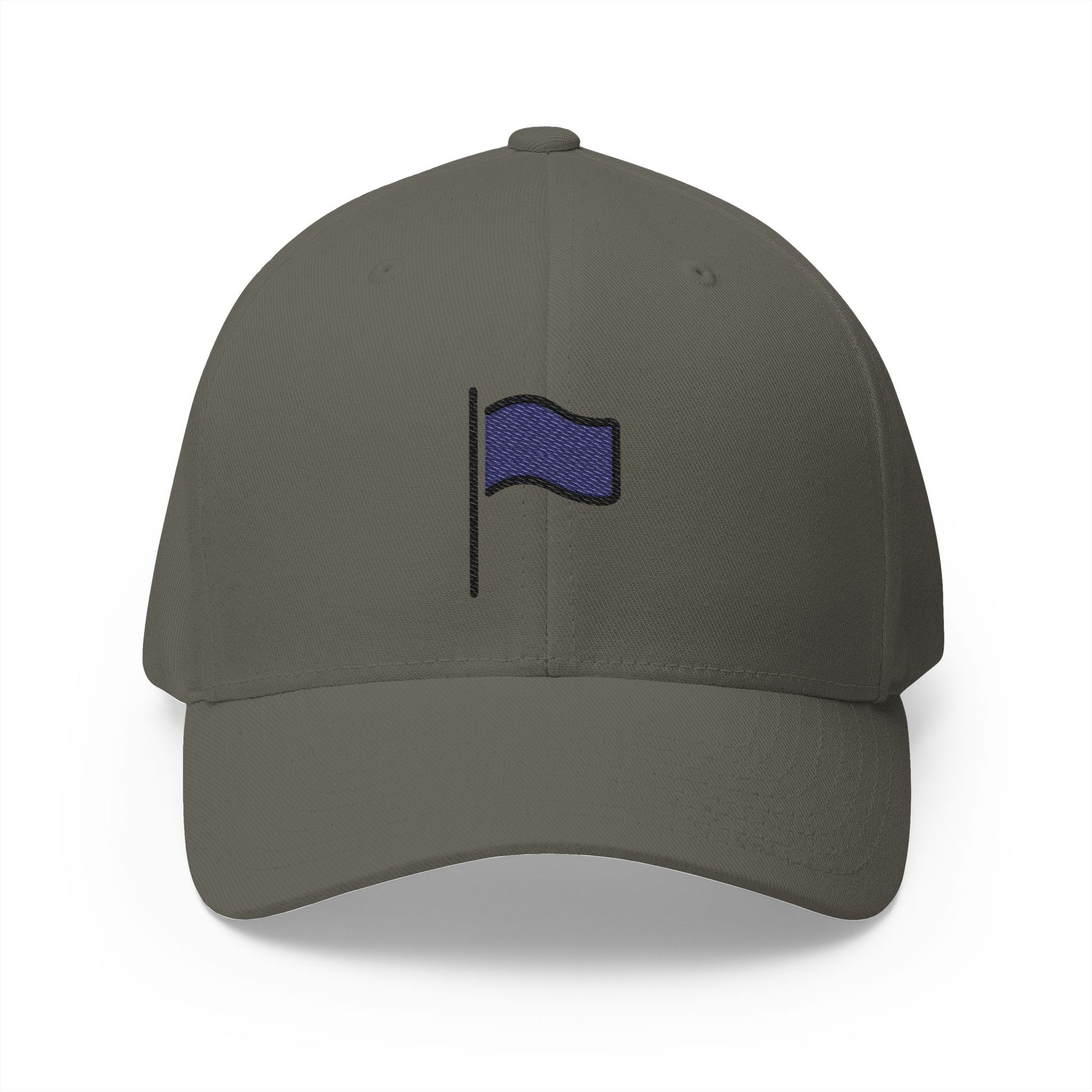 Black Flag Emoji Olive Cap – Premium by Capmoji