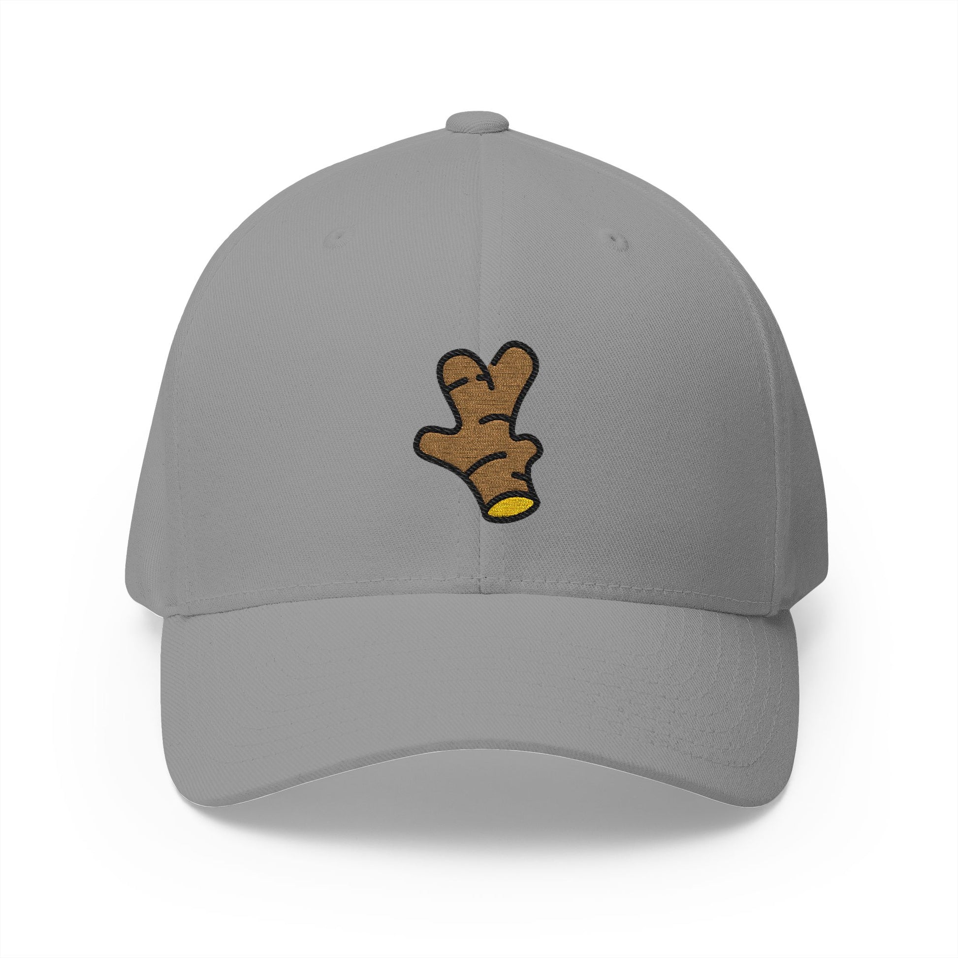 Ginger Root Emoji Grey Cap – Premium by Capmoji