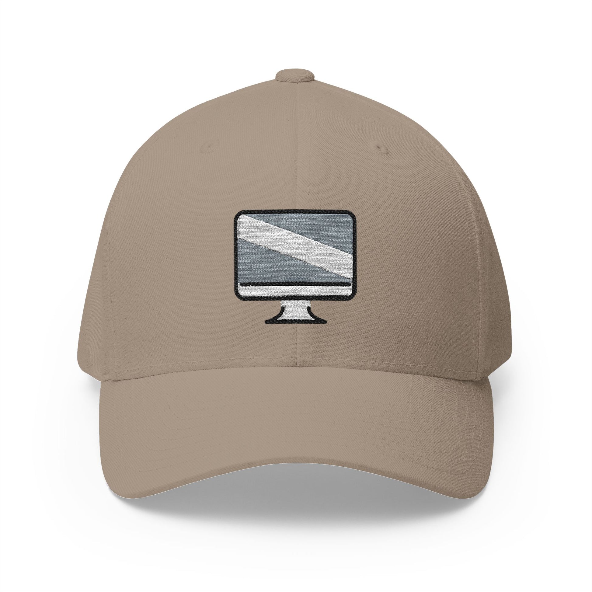Desktop Computer Emoji Khaki Cap – Premium by Capmoji