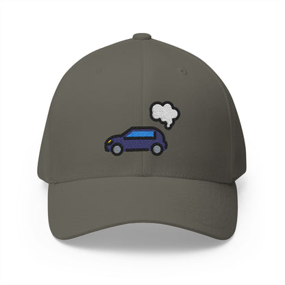 Exhaust Gases Car Emoji Olive Cap – Premium by Capmoji
